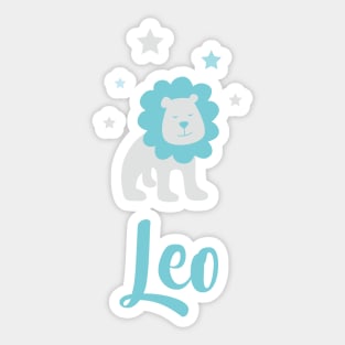 Leo July 23 -August 22 - Fire sign - Zodiac symbols Sticker